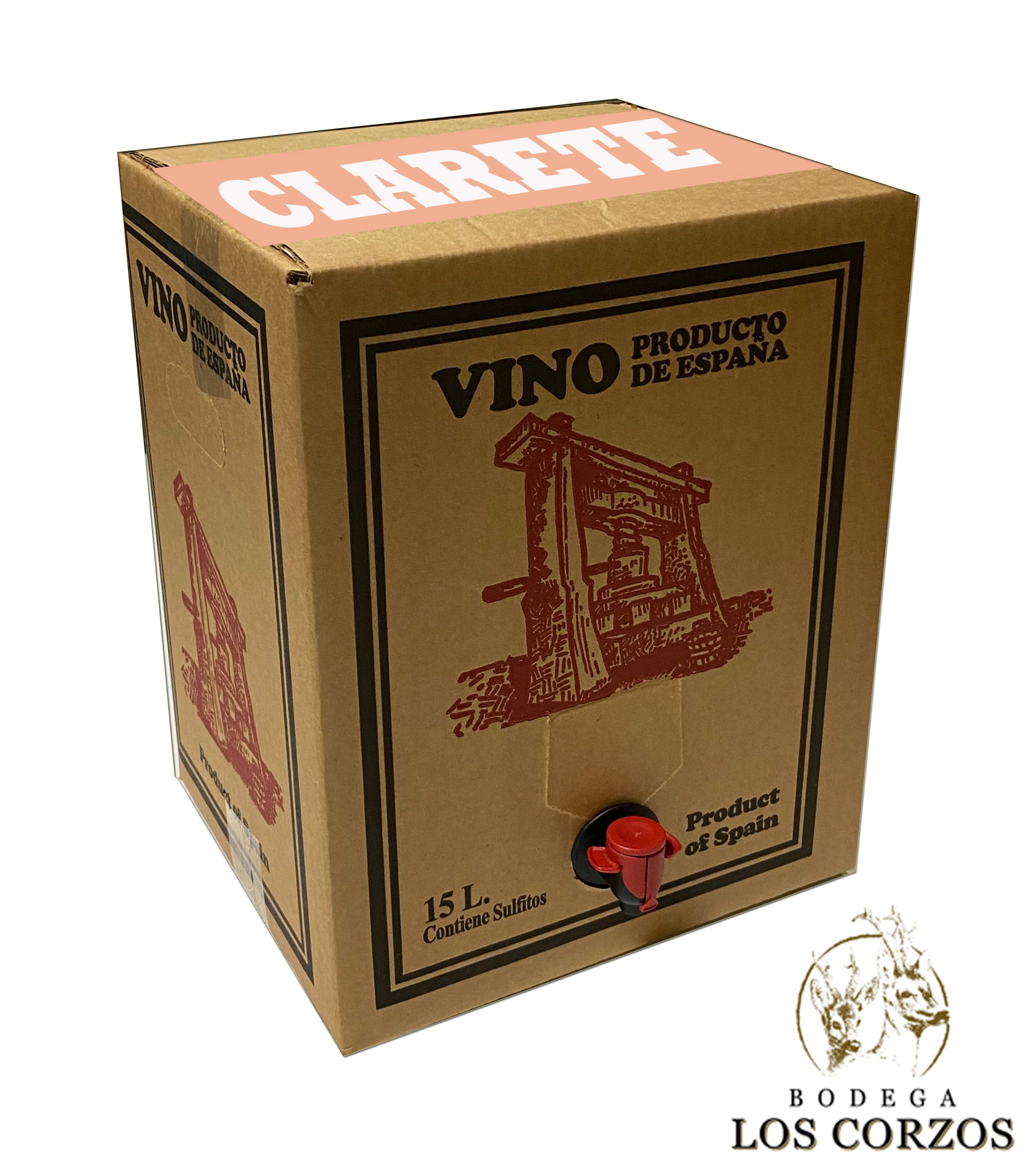 BaginBox15LCLARETE Bag in Box 15L Vino Clarete Cosechero Bodega Los Corzos