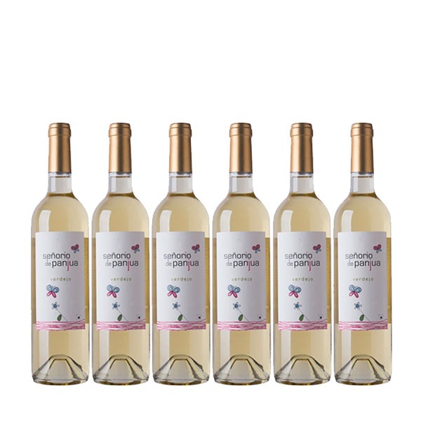 SenoriodePanjua6Botellas-2 Señorío de Panjua Vino Blanco Verdejo - 6 Botellas de 750 ml