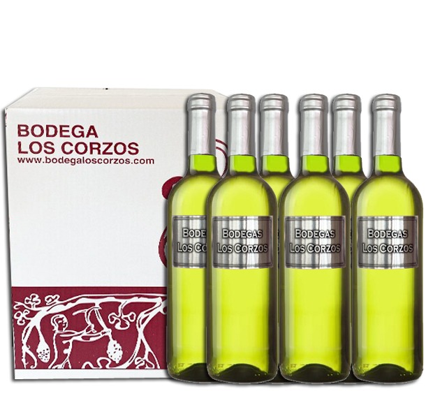 CajaBotellasLosCorzosmetalicaBlanco Vino blanco Los Corzos metálica