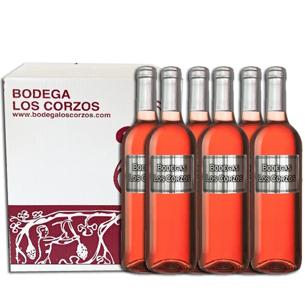 CajaBotellasLosCorzosmetalicaRosado Vino Rosado Los Corzos metálica
