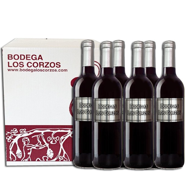 CajaBotellasLosCorzosmetalicaTinto Vino tinto Los Corzos metálica